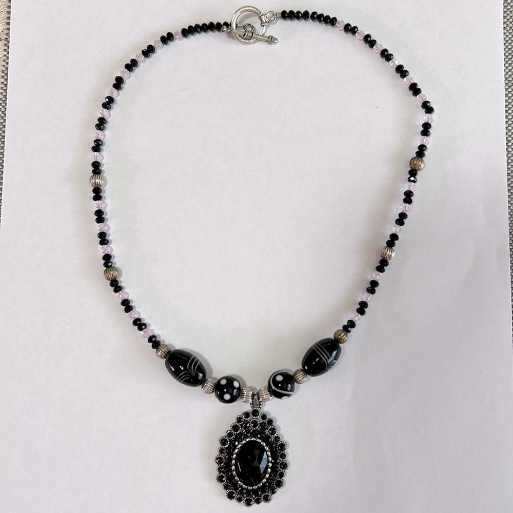 Custom made beaded necklace.